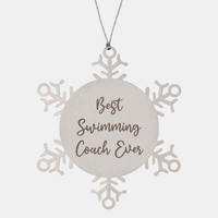 Load image into Gallery viewer, Best Swimming Coach Ever Ornament Christmas Gift for Him Her Snowflake Ornament – front view
