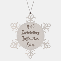 Load image into Gallery viewer, Best Swimming Instructor Ever Ornament Christmas Gift for Him Her Snowflake Ornament – front view
