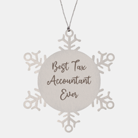 Load image into Gallery viewer, Best Tax Accountant Ever Ornament Christmas Gift for Him Her Snowflake Ornament – front view
