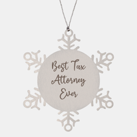 Load image into Gallery viewer, Best Tax Attorney Ever Ornament Christmas Gift for Him Her Snowflake Ornament – front view
