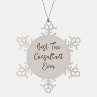 Load image into Gallery viewer, Best Tax Consultant Ever Ornament Christmas Gift for Him Her Snowflake Ornament – front view
