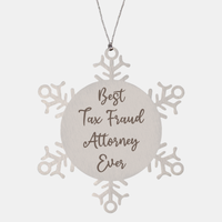 Load image into Gallery viewer, Best Tax Fraud Attorney Ever Ornament Christmas Gift for Him Her Snowflake Ornament – front view
