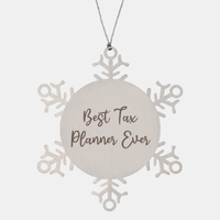 Load image into Gallery viewer, Best Tax Planner Ever Ornament Christmas Gift for Him Her Snowflake Ornament – front view
