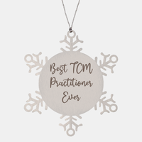 Load image into Gallery viewer, Best TCM Practitioner Ever Ornament Christmas Gift for Him Her Snowflake Ornament – front view
