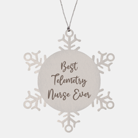 Load image into Gallery viewer, Best Telemetry Nurse Ever Ornament Christmas Gift for Him Her Snowflake Ornament – front view
