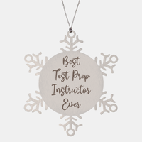 Load image into Gallery viewer, Best Test Prep Instructor Ever Ornament Christmas Gift for Him Her Snowflake Ornament – front view
