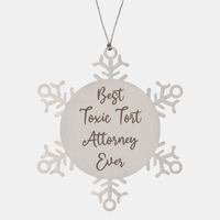 Load image into Gallery viewer, Best Toxic Tort Attorney Ever Ornament Christmas Gift for Him Her Snowflake Ornament – front view
