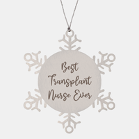 Load image into Gallery viewer, Best Transplant Nurse Ever Ornament Christmas Gift for Him Her Snowflake Ornament – front view
