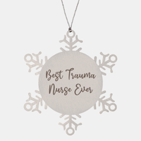 Load image into Gallery viewer, Best Trauma Nurse Ever Ornament Christmas Gift for Him Her Snowflake Ornament – front view
