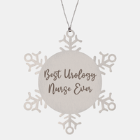 Load image into Gallery viewer, Best Urology Nurse Ever Ornament Christmas Gift for Him Her Snowflake Ornament – front view
