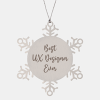 Load image into Gallery viewer, Best UX Designer Ever Ornament Christmas Gift for Him Her Snowflake Ornament – front view
