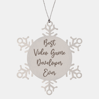 Load image into Gallery viewer, Best Video Game Developer Ever Ornament Christmas Gift for Him Her Snowflake Ornament – front view
