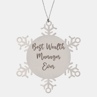 Load image into Gallery viewer, Best Wealth Manager Ever Ornament Christmas Gift for Him Her Snowflake Ornament – front view
