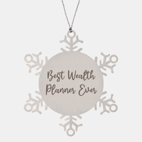 Load image into Gallery viewer, Best Wealth Planner Ever Ornament Christmas Gift for Him Her Snowflake Ornament – front view
