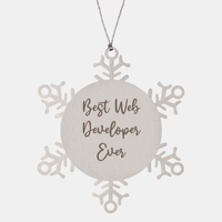 Load image into Gallery viewer, Best Web Developer Ever Ornament Christmas Gift for Him Her Snowflake Ornament – front view
