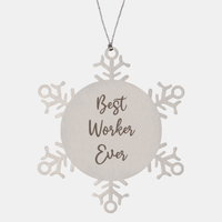 Load image into Gallery viewer, Best Worker Ever Ornament Christmas Gift for Him Her Snowflake Ornament – front view

