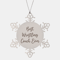 Load image into Gallery viewer, Best Wrestling Coach Ever Ornament Christmas Gift for Him Her Snowflake Ornament – front view
