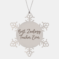 Load image into Gallery viewer, Best Zoology Teacher Ever Ornament Christmas Gift for Him Her Snowflake Ornament – front view
