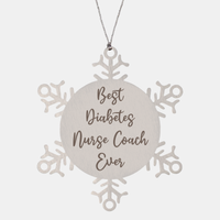 Load image into Gallery viewer, Best Diabetes Nurse Coach Ever Ornament, Christmas Gift for Him Her, Stainless Steel Snowflake Ornament – front view
