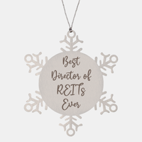 Load image into Gallery viewer, Best Director of REITs Ever Ornament, Christmas Gift for Him Her, Stainless Steel Snowflake Ornament – front view

