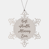 Load image into Gallery viewer, Best eHealth Attorney Ever Ornament, Christmas Gift for Him Her, Stainless Steel Snowflake Ornament – front view
