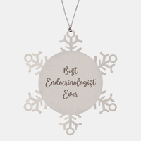 Load image into Gallery viewer, Best Endocrinologist Ever Ornament, Christmas Gift for Him Her, Stainless Steel Snowflake Ornament – front view
