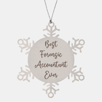 Load image into Gallery viewer, Best Forensic Accountant Ever Ornament, Christmas Gift for Him Her, Stainless Steel Snowflake Ornament – front view
