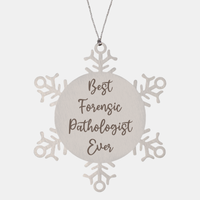 Load image into Gallery viewer, Best Forensic Pathologist Ever Ornament, Christmas Gift for Him Her, Stainless Steel Snowflake Ornament – front view
