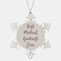 Load image into Gallery viewer, Best Medical Geneticist Ever Ornament, Christmas Gift for Him Her, Stainless Steel Snowflake Ornament – front view
