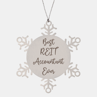 Load image into Gallery viewer, Best REIT Accountant Ever Ornament, Christmas Gift for Him Her, Stainless Steel Snowflake Ornament – front view
