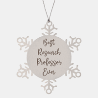 Load image into Gallery viewer, Best Research Professor Ever Ornament, Christmas Gift for Him Her, Stainless Steel Snowflake Ornament – front view
