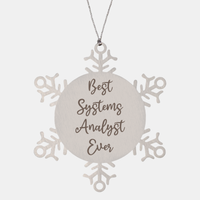 Load image into Gallery viewer, Best Systems Analyst Ever Ornament, Christmas Gift for Him Her, Stainless Steel Snowflake Ornament – front view
