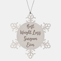 Load image into Gallery viewer, Best Weight Loss Surgeon Ever Ornament, Christmas Gift for Him Her, Stainless Steel Snowflake Ornament – front view
