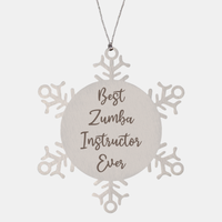 Load image into Gallery viewer, Best Zumba Instructor Ever Ornament, Christmas Gift for Him Her, Stainless Steel Snowflake Ornament – front view
