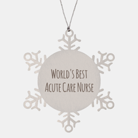 Load image into Gallery viewer, Acute Care Nurse Ornament Christmas Gift Stainless Steel Snowflake Ornament – front view
