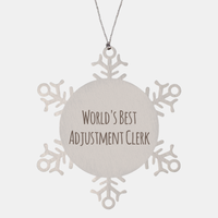 Load image into Gallery viewer, Adjustment Clerk Ornament Christmas Gift Stainless Steel Snowflake Ornament – front view
