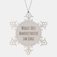 Load image into Gallery viewer, Administrative Law Judge Ornament Christmas Gift Stainless Steel Snowflake Ornament – front view
