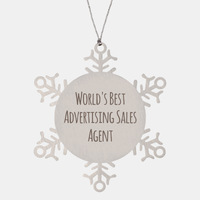 Load image into Gallery viewer, Advertising Sales Agent Ornament Christmas Gift Stainless Steel Snowflake Ornament – front view
