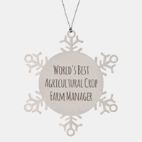 Load image into Gallery viewer, Agricultural Crop Farm Manager Ornament Christmas Gift Stainless Steel Snowflake Ornament – front view
