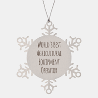 Load image into Gallery viewer, Agricultural Equipment Operator Ornament Christmas Gift Stainless Steel Snowflake Ornament – front view

