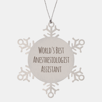 Load image into Gallery viewer, Anesthesiologist Assistant Ornament Christmas Gift Stainless Steel Snowflake Ornament – front view
