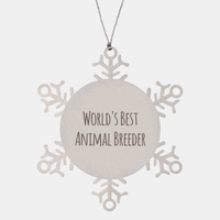 Load image into Gallery viewer, Animal Breeder Ornament Christmas Gift Stainless Steel Snowflake Ornament – front view
