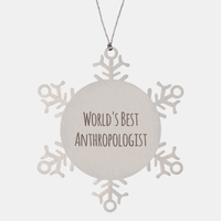 Load image into Gallery viewer, Anthropologist Ornament Christmas Gift Stainless Steel Snowflake Ornament – front view
