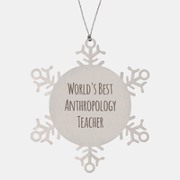 Load image into Gallery viewer, Anthropology Teacher Ornament Christmas Gift Stainless Steel Snowflake Ornament – front view
