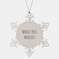 Load image into Gallery viewer, Architect Ornament Christmas Gift Stainless Steel Snowflake Ornament – front view
