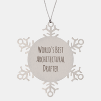 Load image into Gallery viewer, Architectural Drafter Ornament Christmas Gift Stainless Steel Snowflake Ornament – front view
