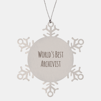 Load image into Gallery viewer, Archivist Ornament Christmas Gift Stainless Steel Snowflake Ornament – front view
