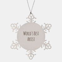 Load image into Gallery viewer, Artist Ornament Christmas Gift Stainless Steel Snowflake Ornament – front view
