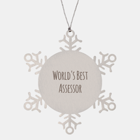 Load image into Gallery viewer, Assessor Ornament Christmas Gift Stainless Steel Snowflake Ornament – front view
