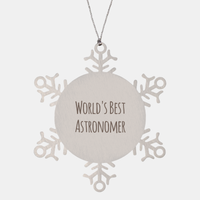 Load image into Gallery viewer, Astronomer Ornament Christmas Gift Stainless Steel Snowflake Ornament – front view
